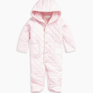 Polo Ralph Lauren Pink Quilted Baby Girl Snow Suit